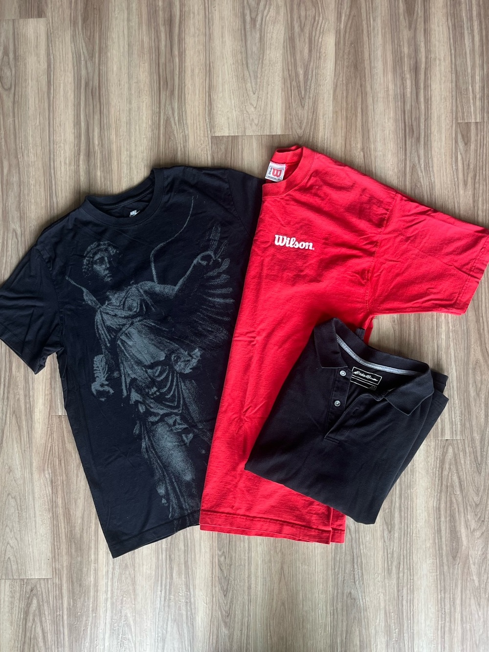 Bundle of 3 Shirts: 2 graphic tees and 1 polo